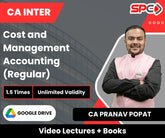CA Inter Cost and Management Accounting (Regular) Video Lectures by CA Pranav Popat (Google Drive, Unlimited Validity, 1.5 Times)